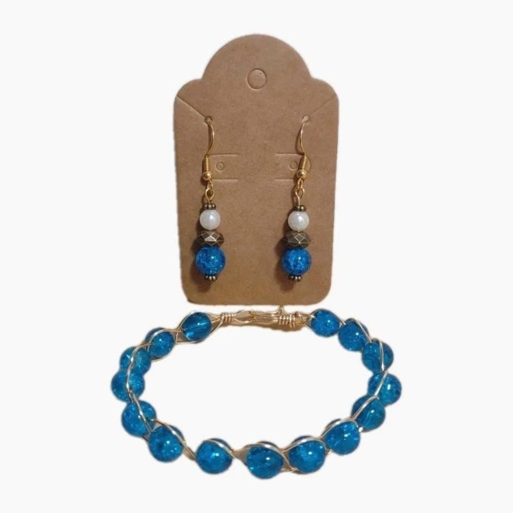Enchanting Blue Sparks Jewelry Set - Picture 3 of 3